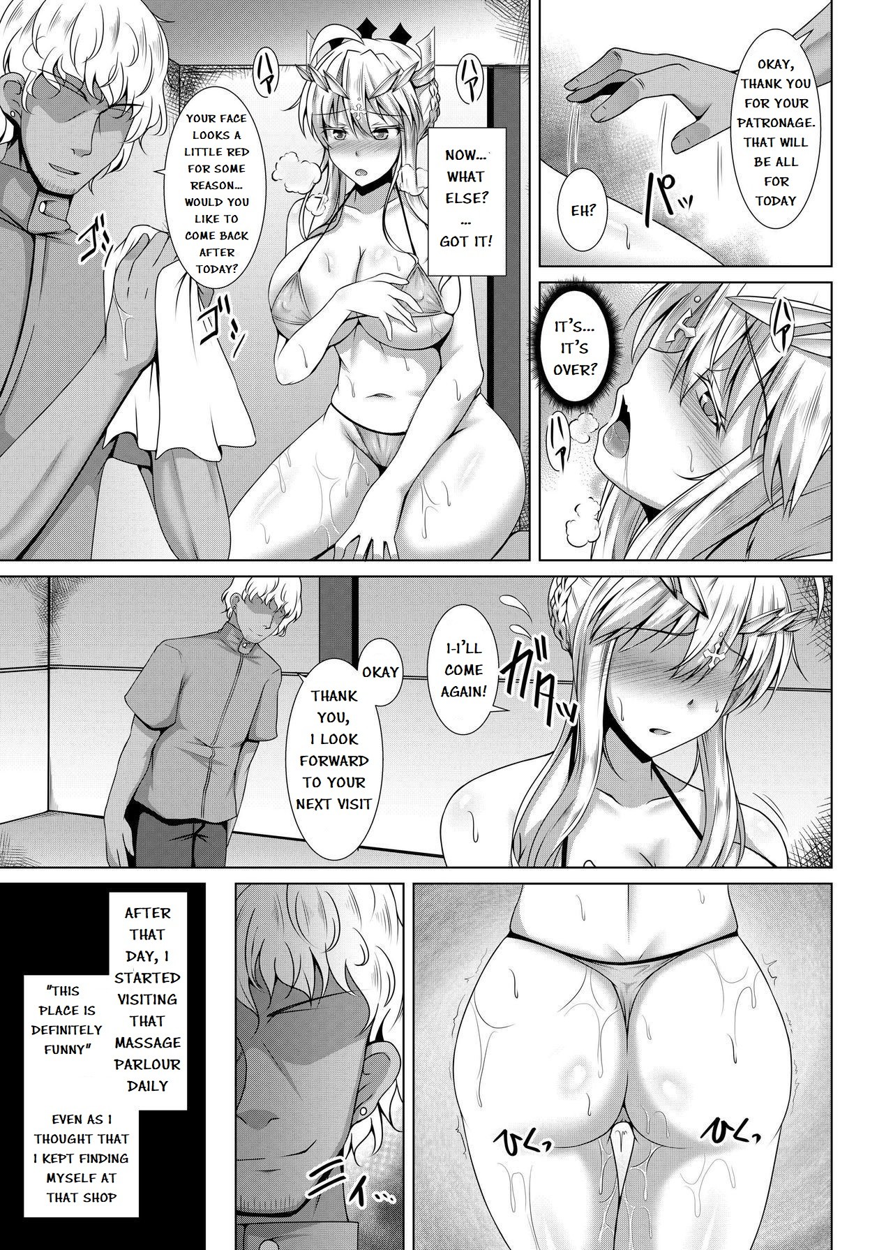 Hentai Manga Comic-A Story About a Big-Breasted Artoria Falling From An Oil Massage-Read-11